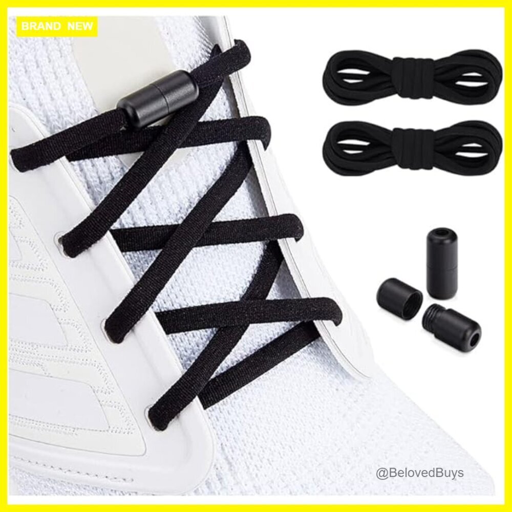 Elastic No Tie Shoelaces for Sneakers, One Size Fits All, Easy Install